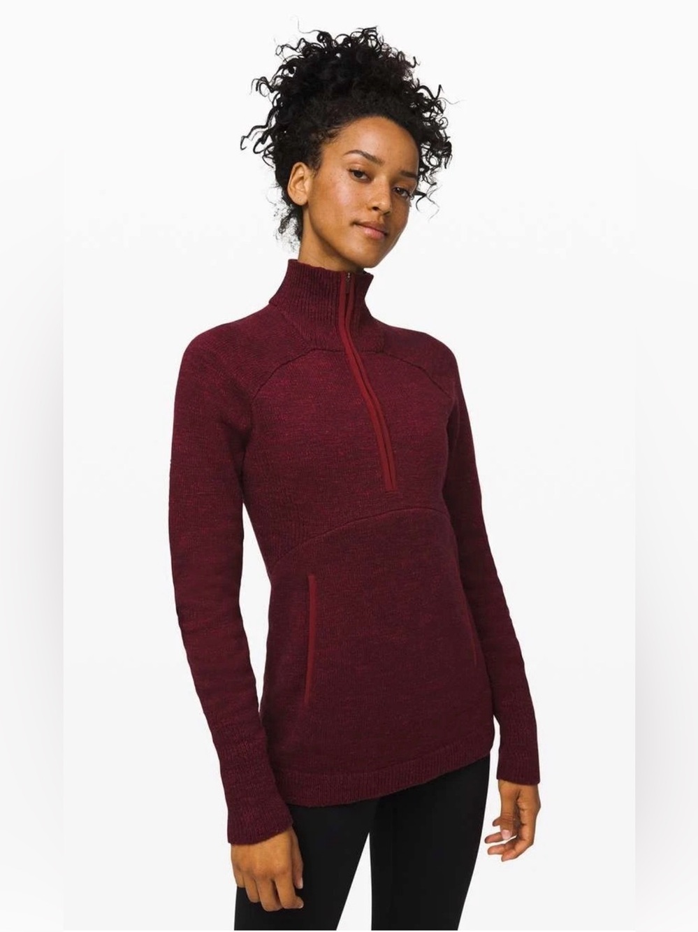 Lululemon Summit Stride Sweater – Heathered Deep Rouge